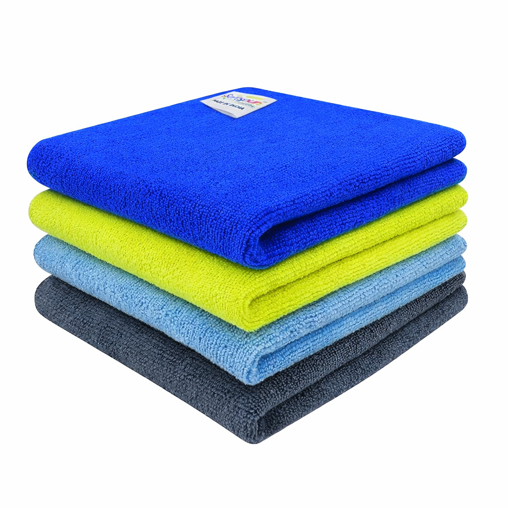 Microfiber Cleaning Cloth – Pack of 4 (40x40 cm, 340 GSM)